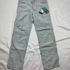 ExOfficio Pants Womens 10 Gray BugsAway Damselfly Insect Shield Hiking Nylon
